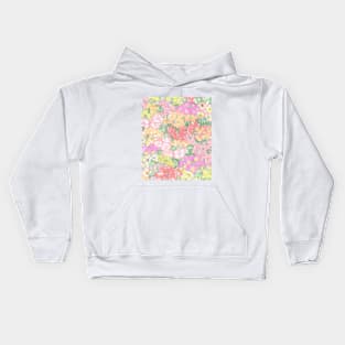 Colorful pastel color floral art Kids Hoodie